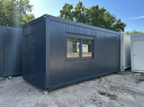Wohncontainer 6,00 x 2,44 m mit Küchenzeile, WC und Dusche