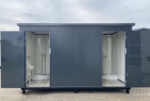 4x2M SANITÄRCONTAINER DOPPEL-WC MIT DUSCHE